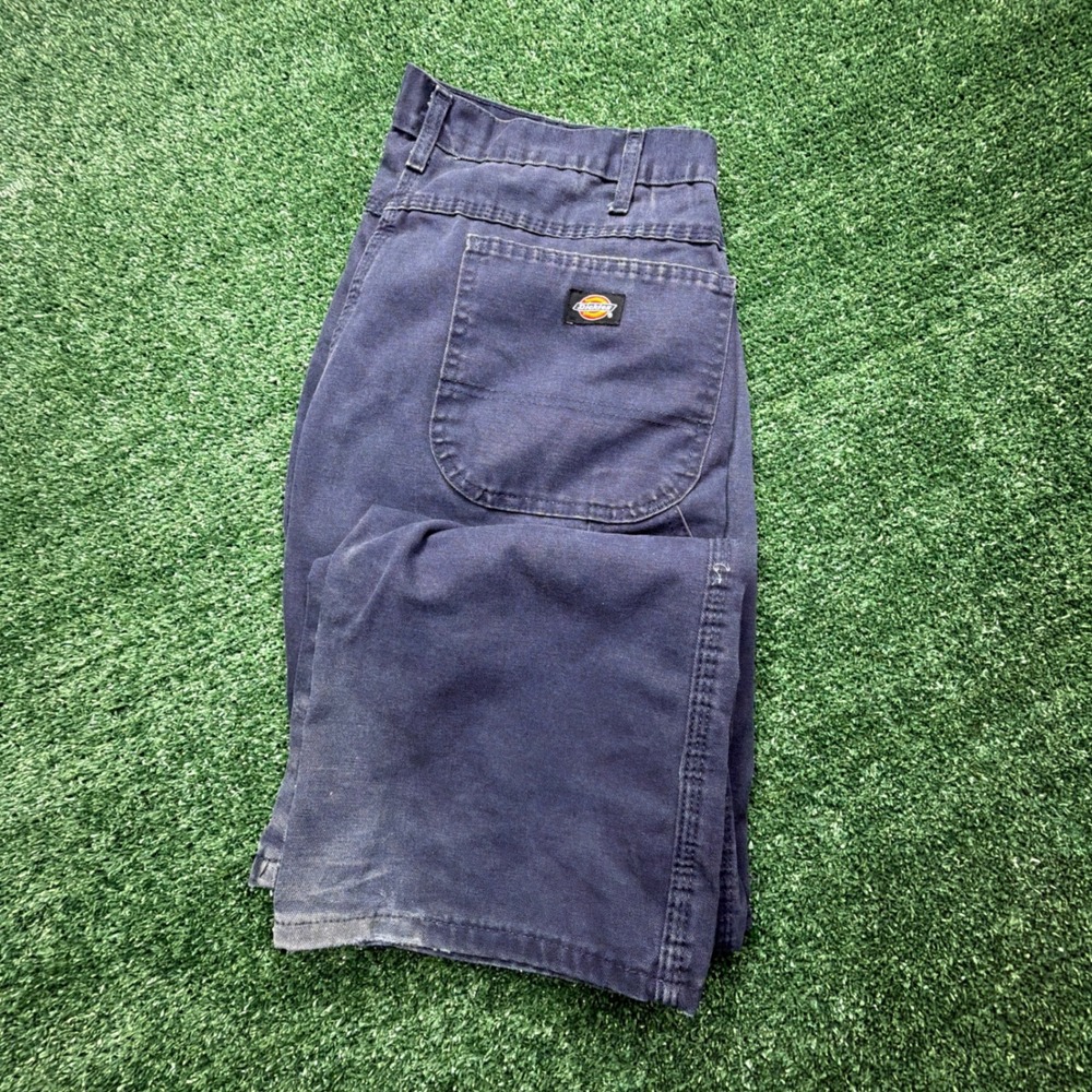Dickies Mens Navy Blue Carpenter Pants Duck Canvas Workwear LU239RNV 34x32